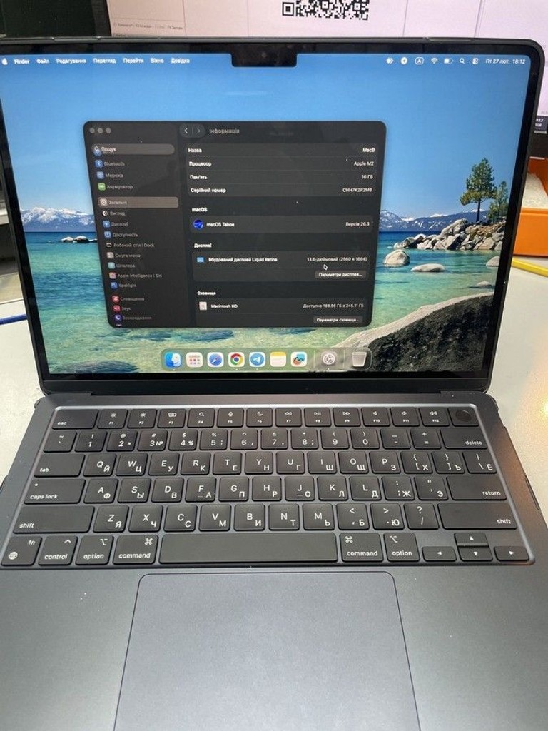 Купить Apple macbook air 13.6/ m2 / ram 16gb/ ssd 256gb/ gpu 8 core Б/У