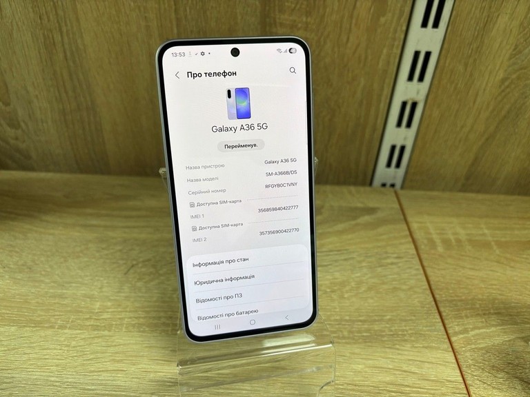 Оголошення Samsung galaxy a36 5g 8/256gb Б/У