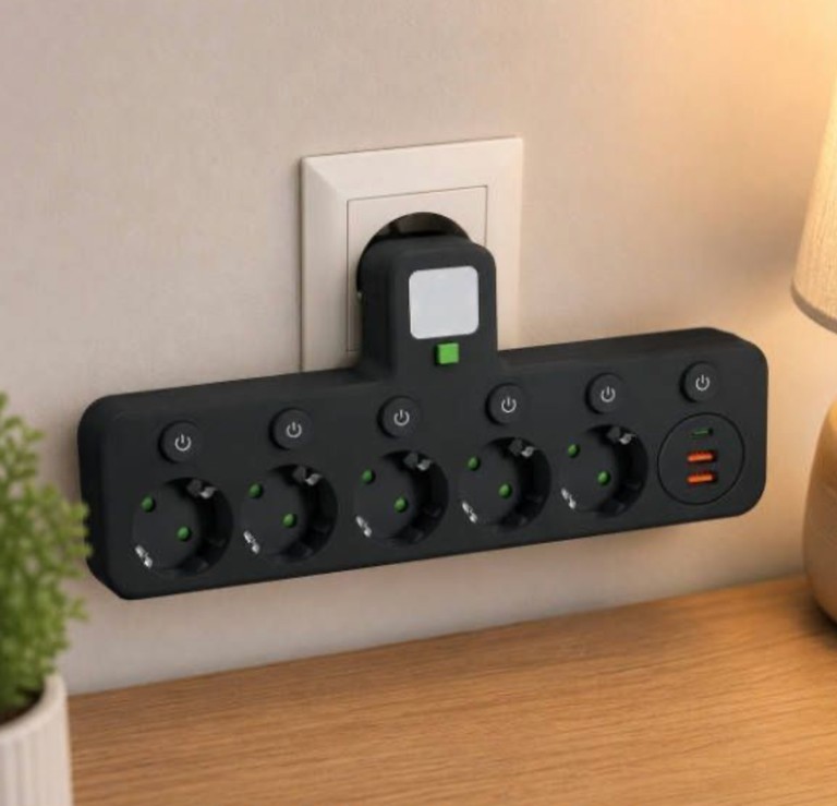 Adapter 5 розеток + USB Код:null. Изображение 5