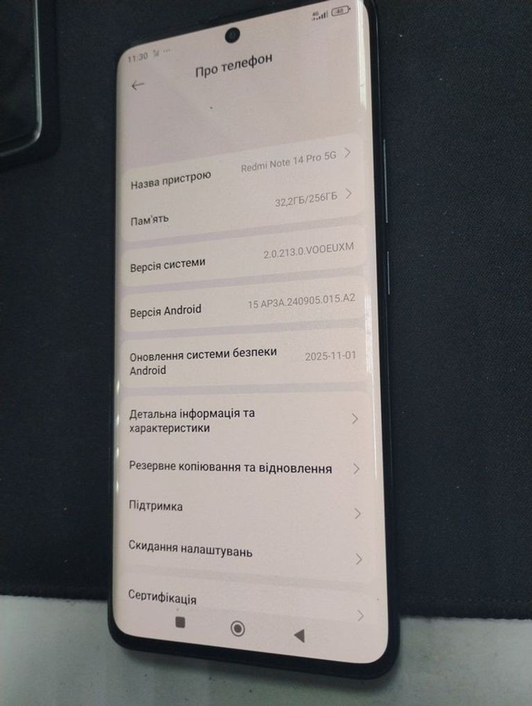 Оголошення Xiaomi redmi note 14 pro 5g 8/256gb Б/У
