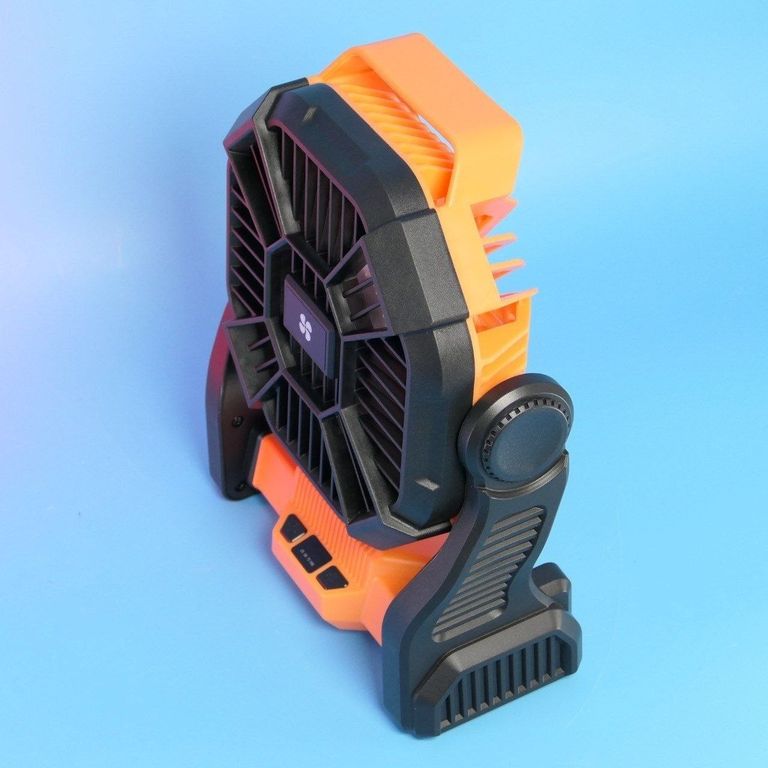 Вентилятор портативний акумуляторний зі світлодіодним ліхтарем GLOGLOW, для кемпінгу, для намету, для пікніка на відкритому пові Код:null. Зображення 5