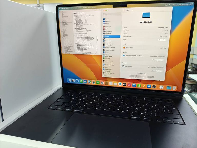 Оголошення Apple Macbook Air a2337/ m1 8-cores/ gpu 8-cores/ ram8gb/ ssd256gb/ retina, truetone Б/У