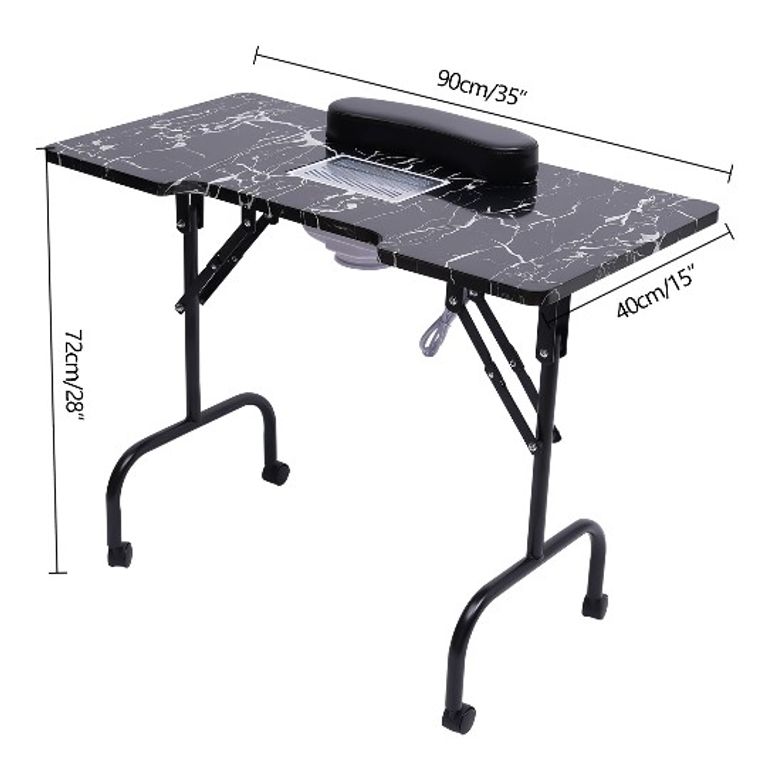 Портативний манікюрний стіл для майстрів з функцією складання. Манікюрний стіл для салонного та домашнього використання. Новий.  Код:null. Изображение 5