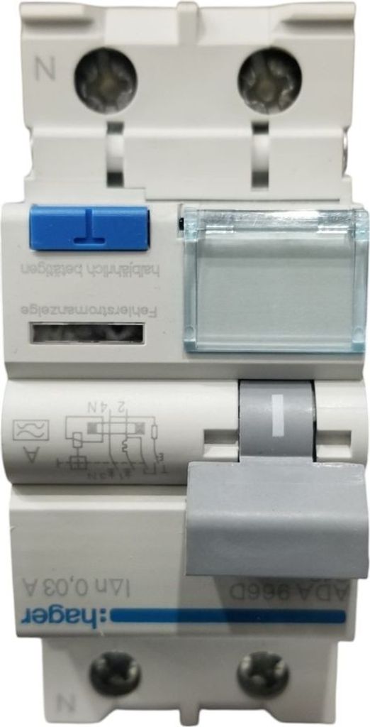 Объявление Hager 1P+N 6kA C-16A 30mA А (ADA966D) Б/У