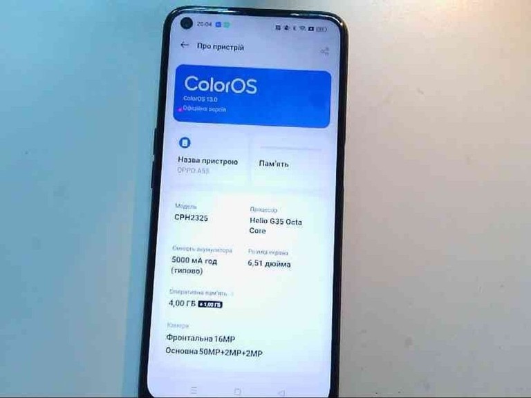 Объявление Oppo a55 4/64gb Б/У