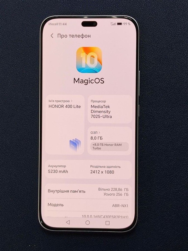 Объявление Honor 400 lite 8/256gb Б/У