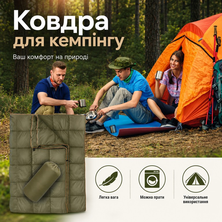 Down duvet 200x140 см для туризму та походів Код:null. Изображение 8