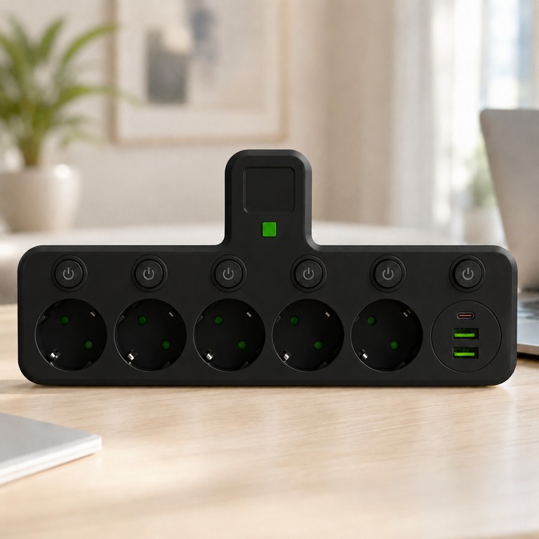 Adapter 5 розеток + USB Код:null. Изображение 4