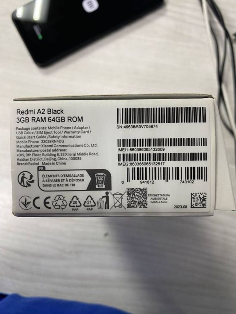 Объявление Xiaomi Redmi A2 3/64GB Black Б/У