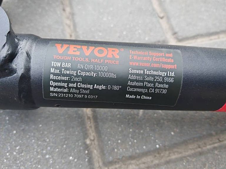 Буксир для Фаркопа. VEVOR Кріплення бампера Фаркоп 4535 кг. Із телескопічною штангою, підходить для з’єднувача 50,8 мм з тросами Код:null. Изображение 6