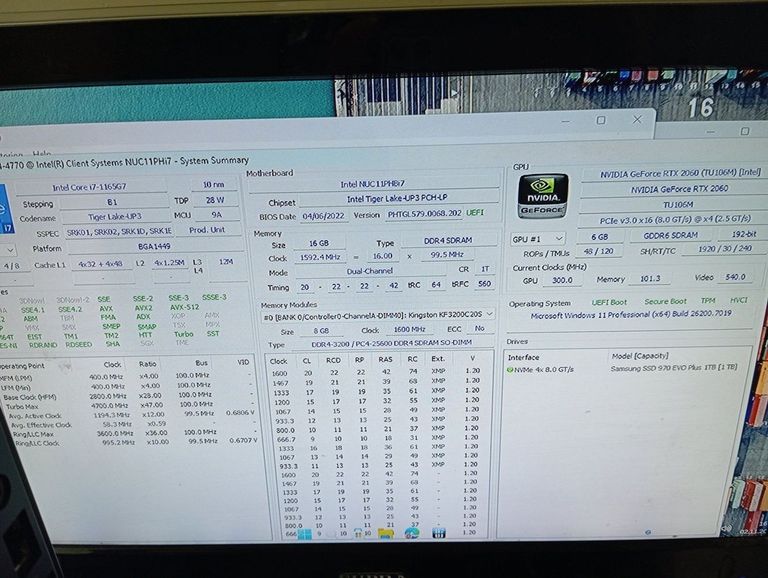 Распродажа Intel nuc 11/core i7-1165g7/8gb ddr4/ssd 1 tb/geforce rtx 2060 6gb, продавец Техноскарб