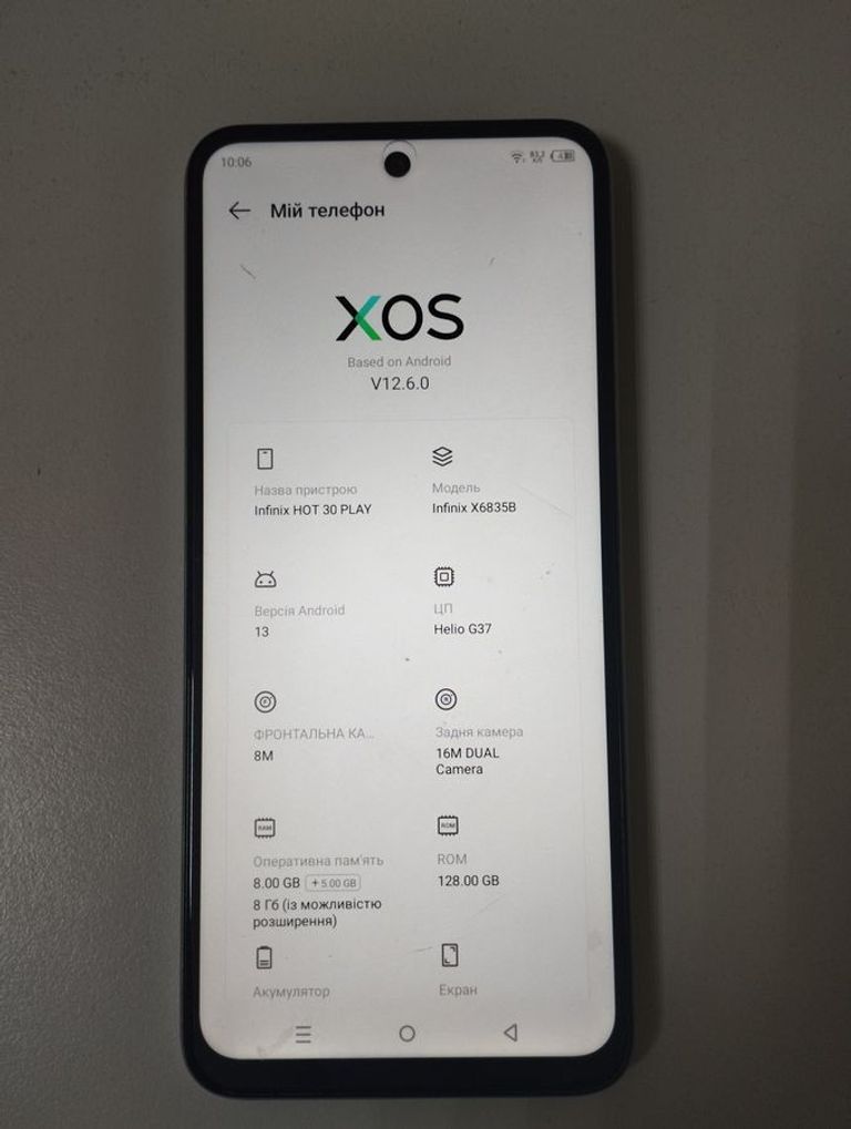 Розпродаж Infinix hot 30 play x6835b 8/128gb, продавець Техноскарб