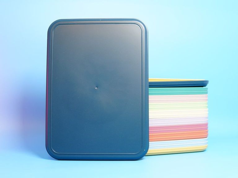 Набір із 20 сервірувальних підносів, пластикові підноси, барвисті 10 кольорів, нековзний піднос. Новий. Код:null. Зображення 4