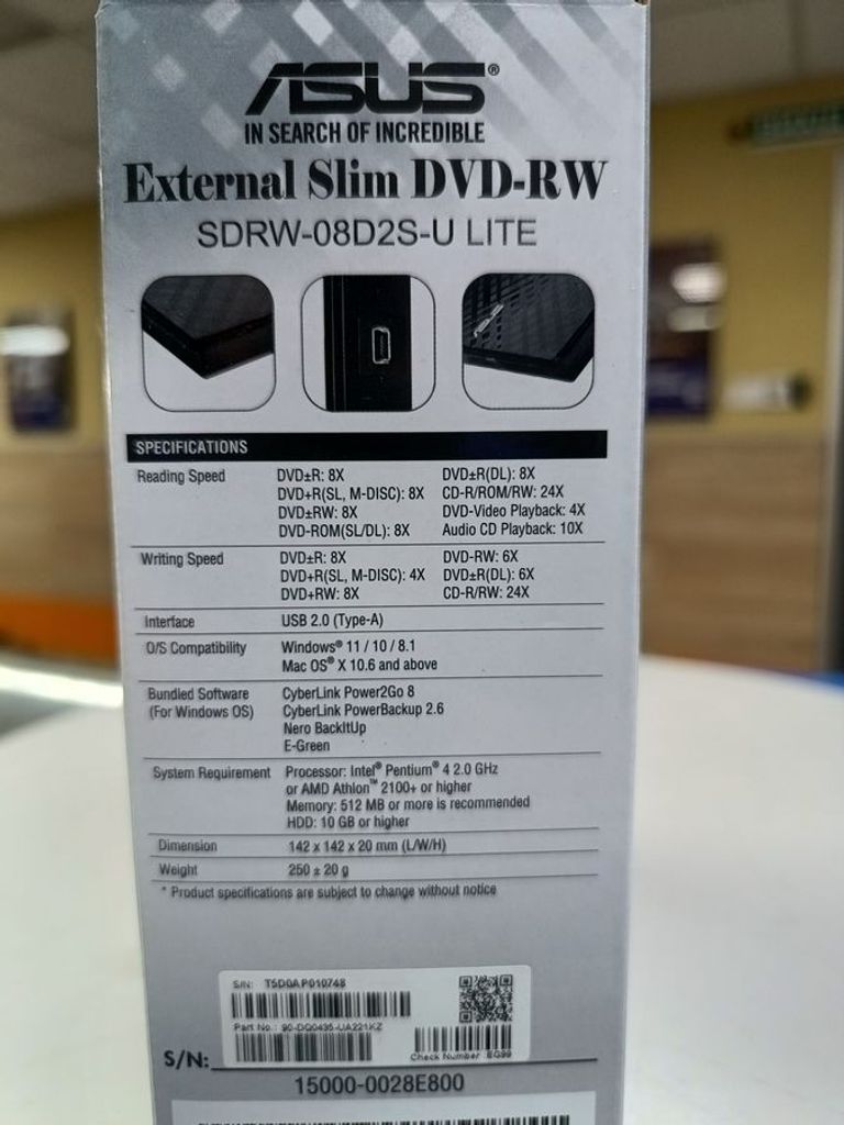 Объявление Asus sdrw-08d2s-u Б/У
