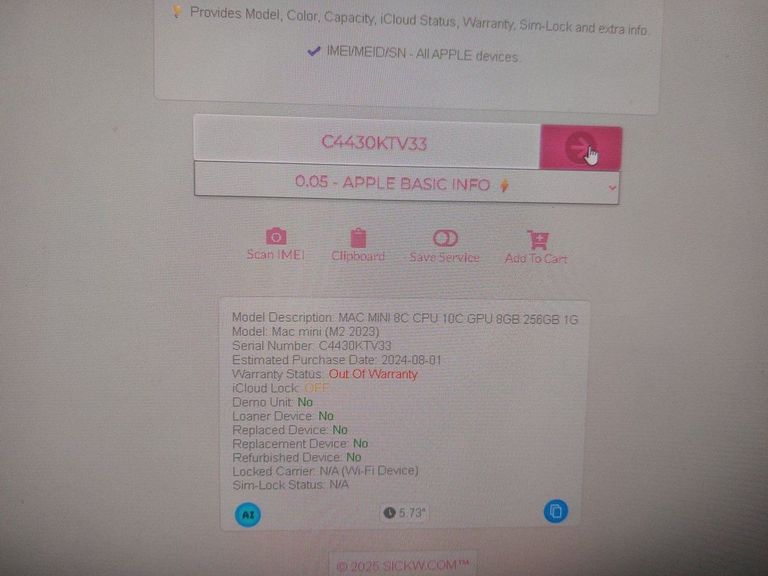 Apple mac mini a2686 mmfj3 m2/8core/ram8gb/ssd256gb Код:01-200816459. Зображення 5