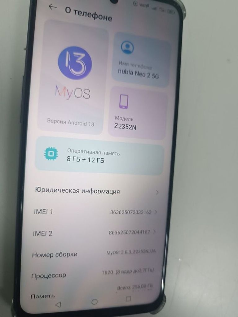 Купить Zte Nubia Neo 3 5G 8/256GB Shadow Black Б/У