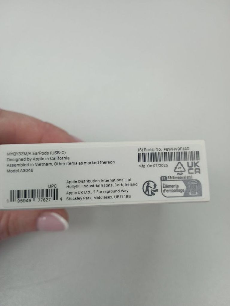 Объявление Apple earpods with lightning connector Б/У