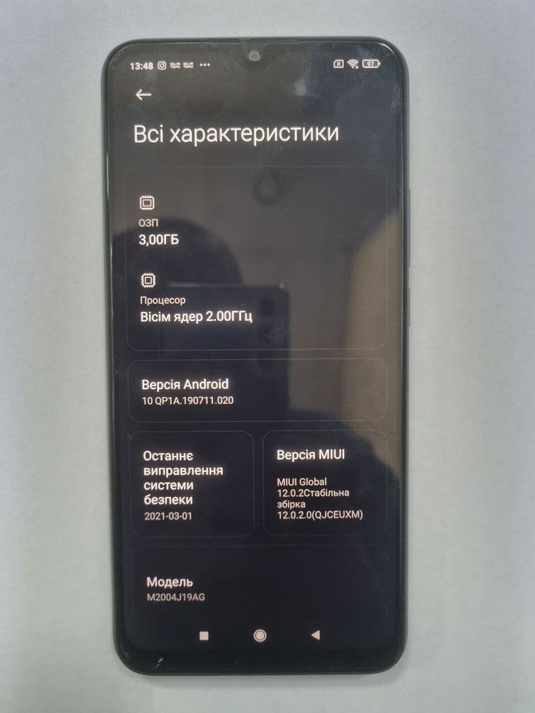 Объявление Xiaomi redmi 9 3/32gb Б/У