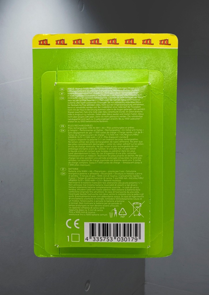 Оголошення TRONIC AA 2500 mAh Rechargeable (8 шт.) Б/У