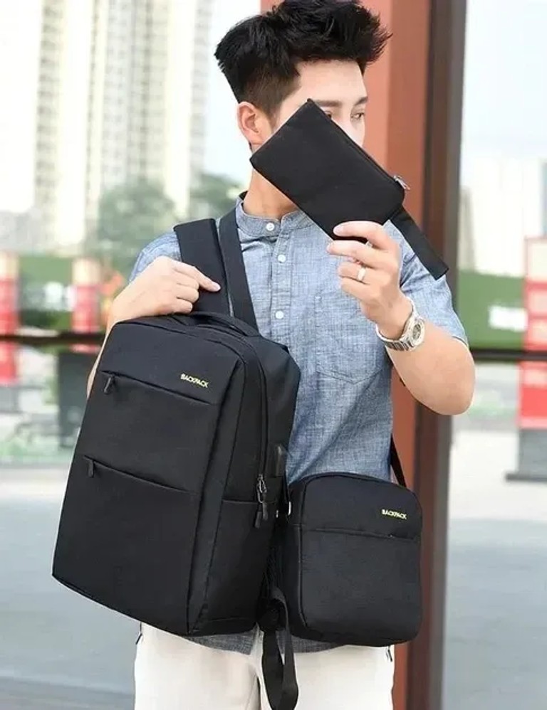 Backpack 3в1 чорний Код:null. Изображение 4
