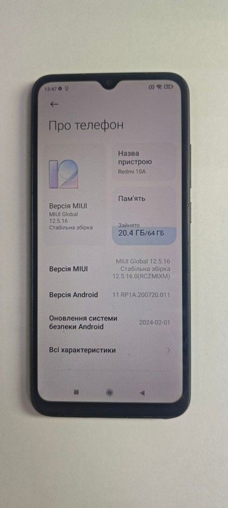 Оголошення Xiaomi Redmi 10A 3/64GB Blue Б/У