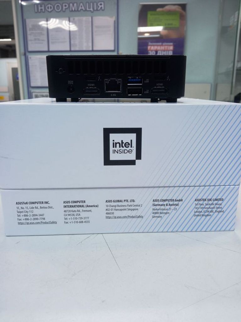 Объявление Asus nuc 14 pro/core 3 100u/16gb ddr5/ssd 256 gb Б/У