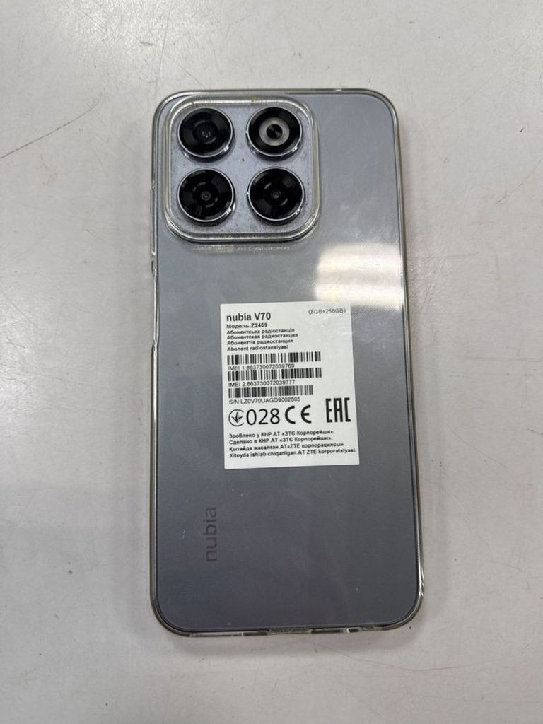 Объявление Zte Nubia V70 Design 8/256GB Gray Б/У