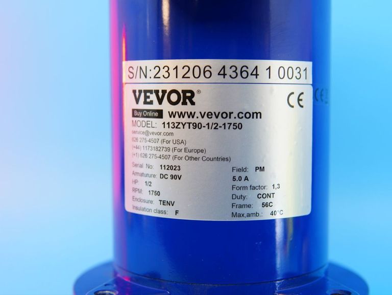 VEVOR 1750 об/хв 1/2 к.с. 90 В Код:null. Зображення 8