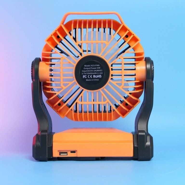 Вентилятор портативний акумуляторний зі світлодіодним ліхтарем GLOGLOW, для кемпінгу, для намету, для пікніка на відкритому пові Код:null. Зображення 8