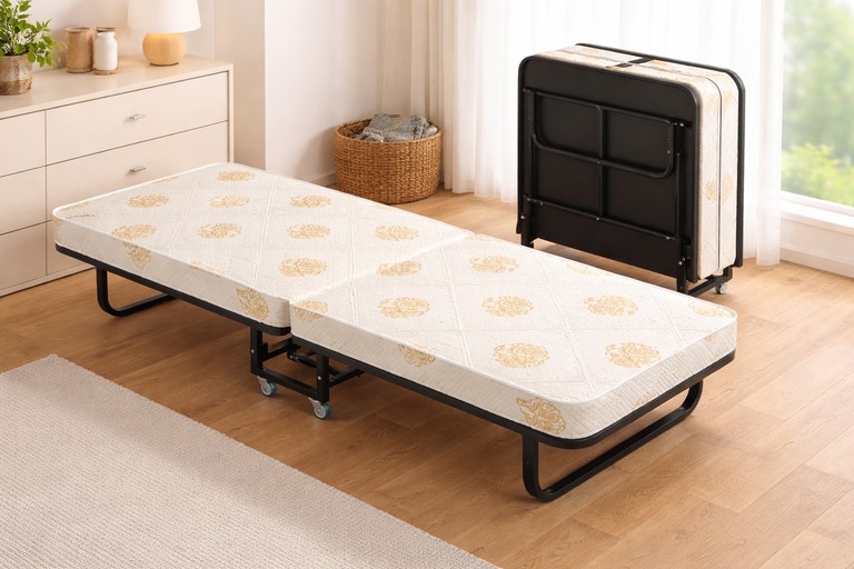 Дешиво Folding bed розкладачка з матрацом / Портативне складане кемпінгове ліжко на колесах 180x70x30cm с ломбарда