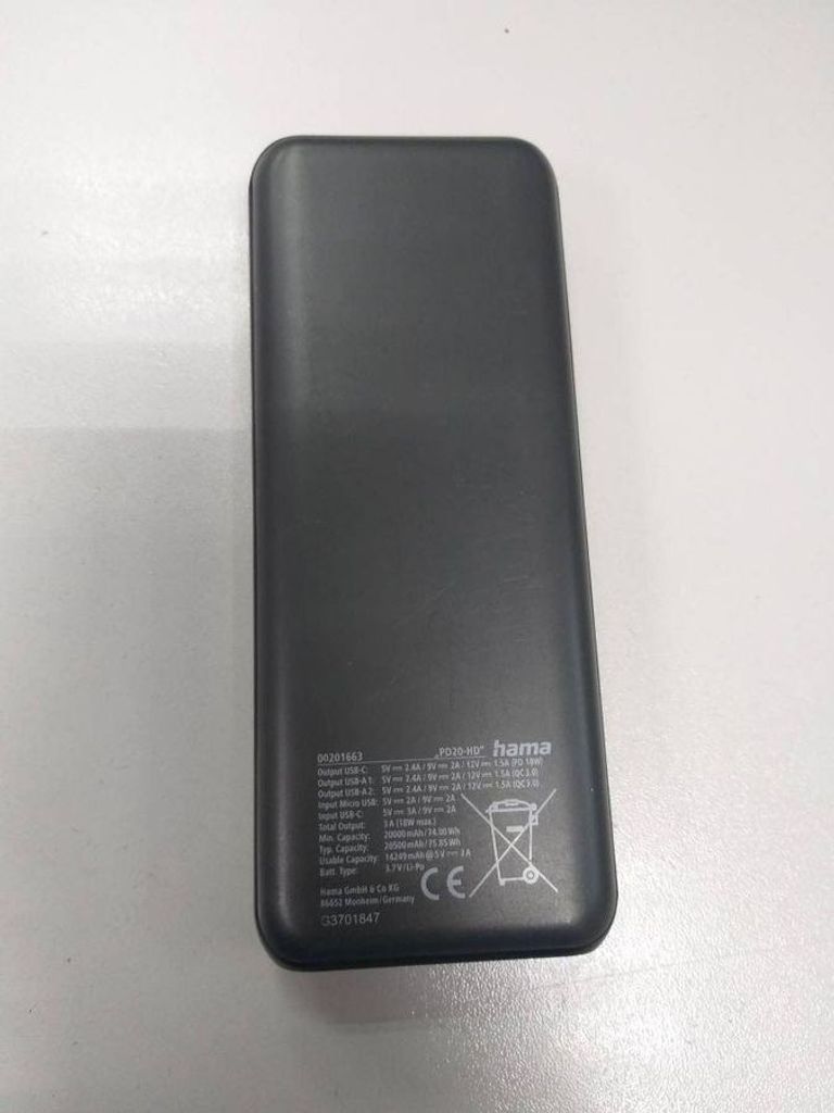Оголошення Hama pd20-hd 20000mah grey (00201663) Б/У