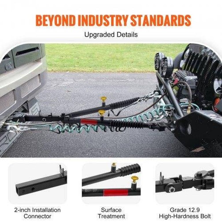 Буксирний бар Зчепне кріплення для причепа, підходить для 2-дюймового. Кріплення бампера VEVOR 3400 кг. Новий. Код:null. Изображение 9