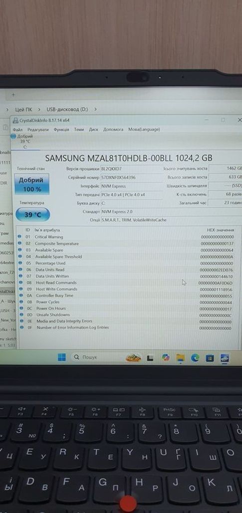 Lenovo 14/core ultra 5 125u s1 ddr5/32gb ddr5/ssd 1000 gb/*інтегрована Код:01-200743418. Зображення 5