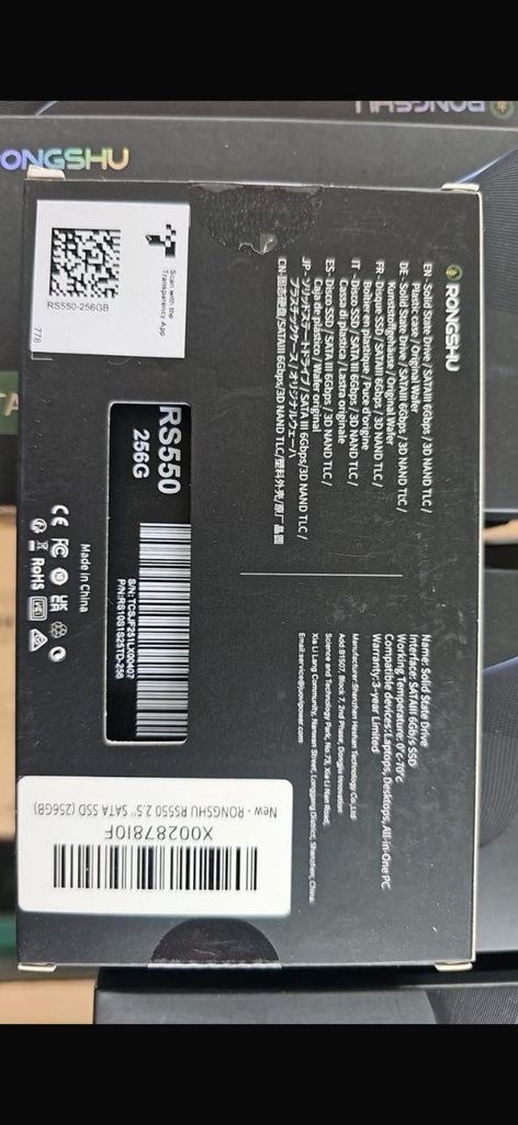 Надшвидкий твердотільний накопичувач RONGSHU 256 ГБ 2.5" — оновіть старий жорсткий диск уже сьогодні. Новий. Код:null. Зображення 5