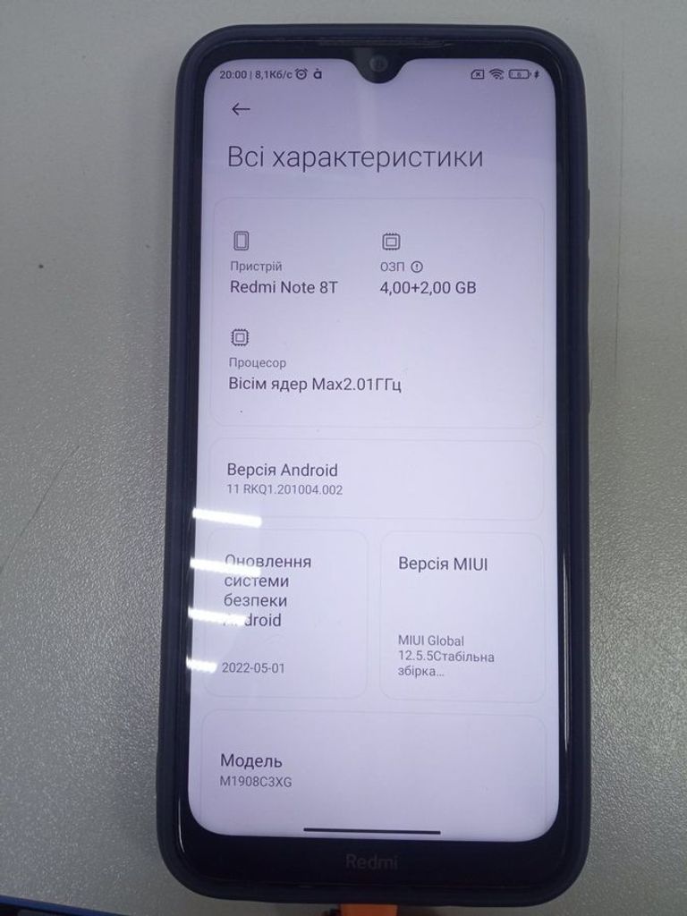 Купити Xiaomi redmi note 8t 4/128gb Б/У
