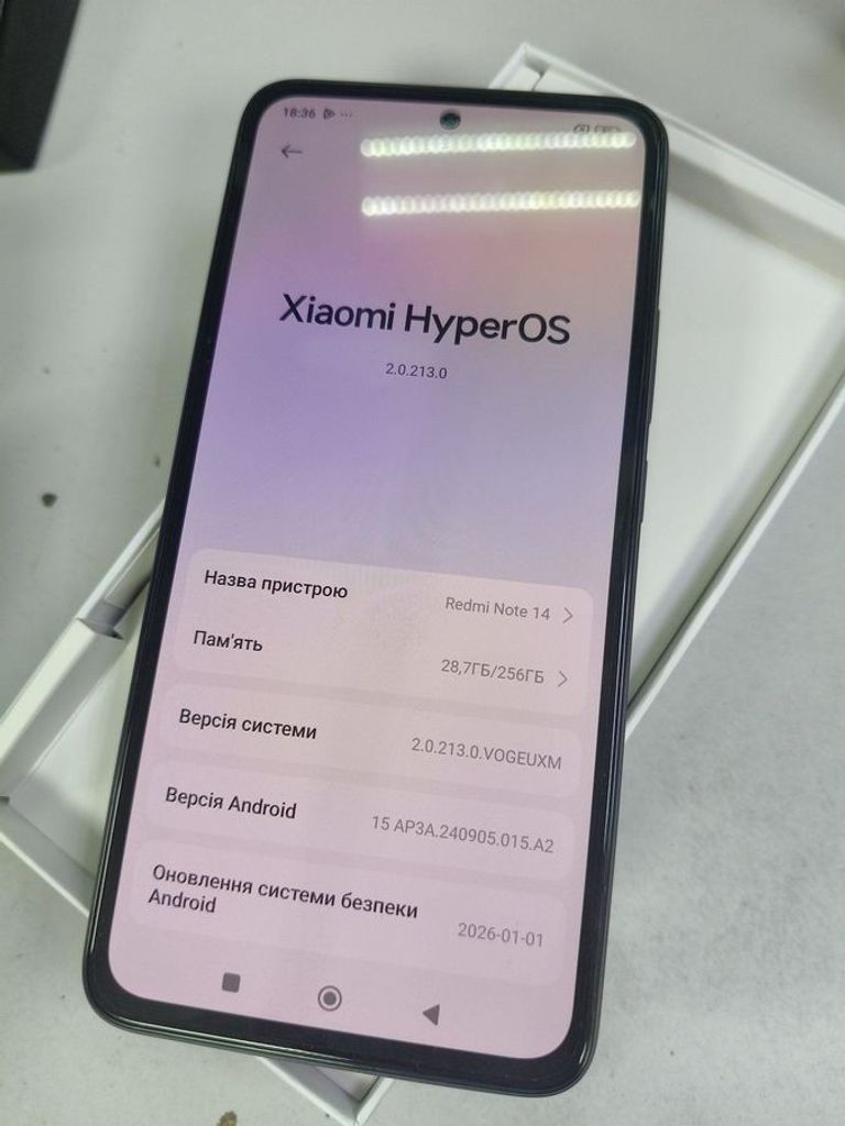 Дешево Xiaomi redmi note 14 8/256gb з ломбарду