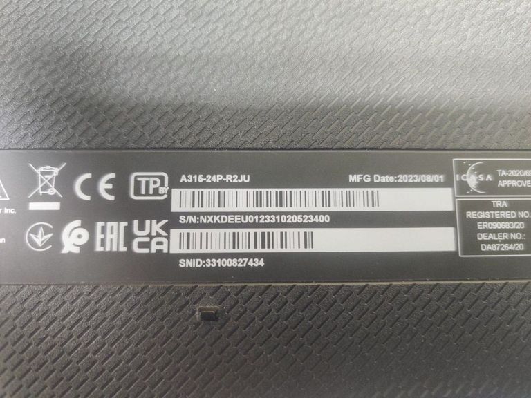 Розпродаж Acer 15/ryzen 5 7520u ddr5/16gb ddr5/hdd *відсутній/ssd 512 gb/*інтегрована, продавець Техноскарб