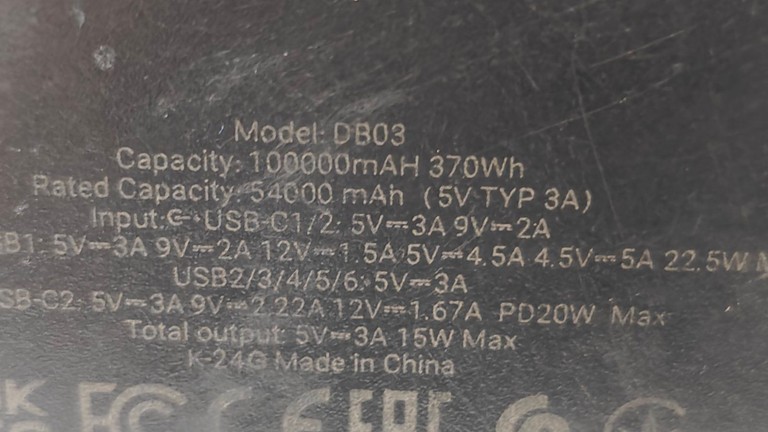 Hoco DB03 Max Centurion 100000mAh 65W Black Код:01-200968060. Изображение 6