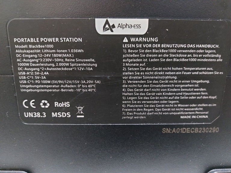 Купити Alphaess BLACKBEE 1000 Б/У