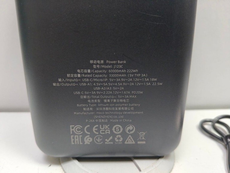 Дешево Hoco J123C Element 60000mAh 22.5W Black з ломбарду