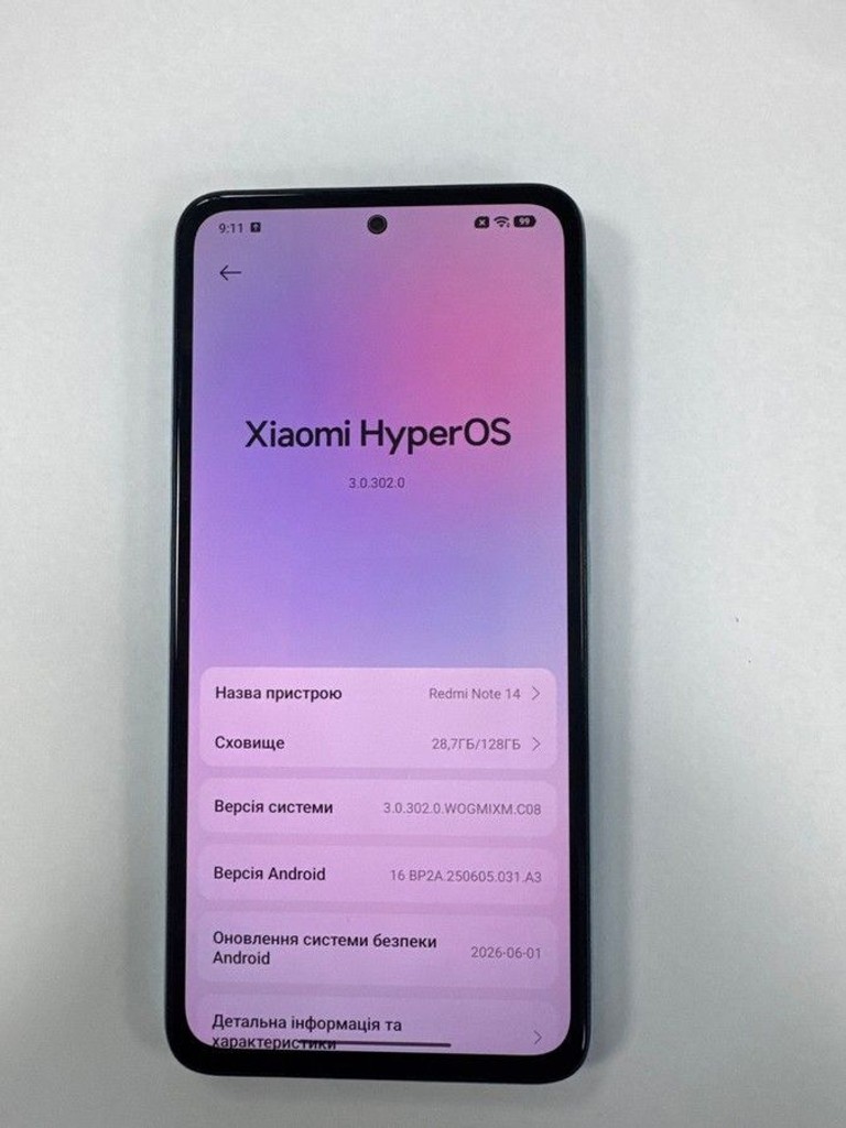 Объявление Xiaomi redmi note 14 6/128gb Б/У