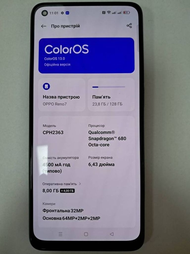 Oppo reno 7 cph2363 8/128gb