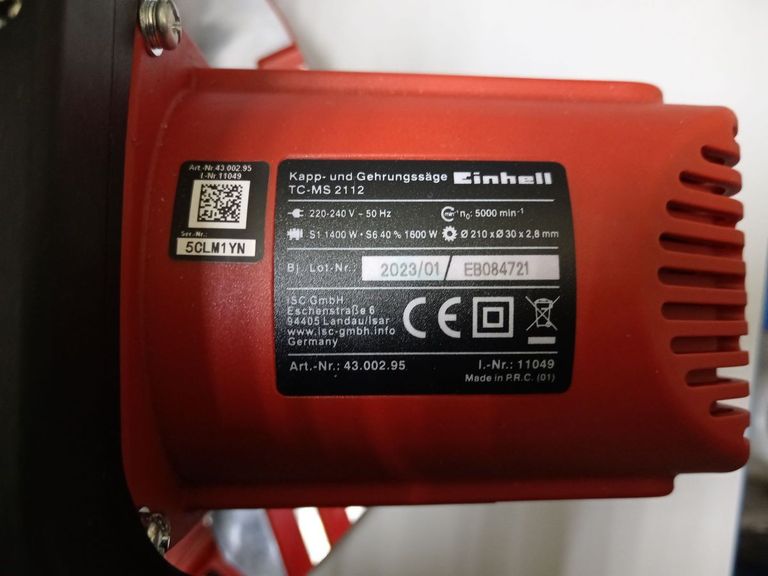 Einhell tc-ms 2112 Код:01-200874145. Зображення 5