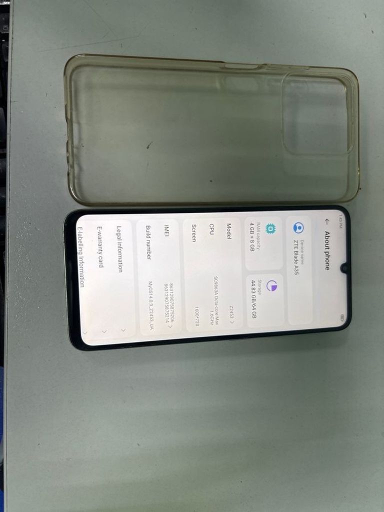 Оголошення Zte Blade A35 4/64GB Green Б/У