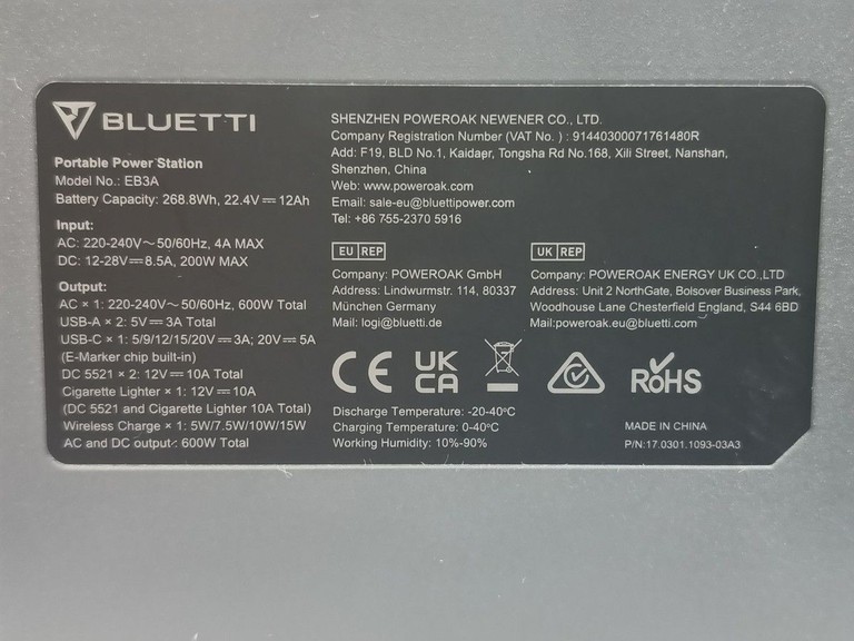 Bluetti eb3a 600w Код:01-201016550. Зображення 7