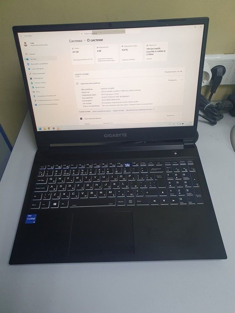 Купити Gigabyte 15/core i5-11400h ddr4/16gb ddr4/hdd *відсутній/ssd 512 gb/geforce rtx3050ti 4gb Б/У