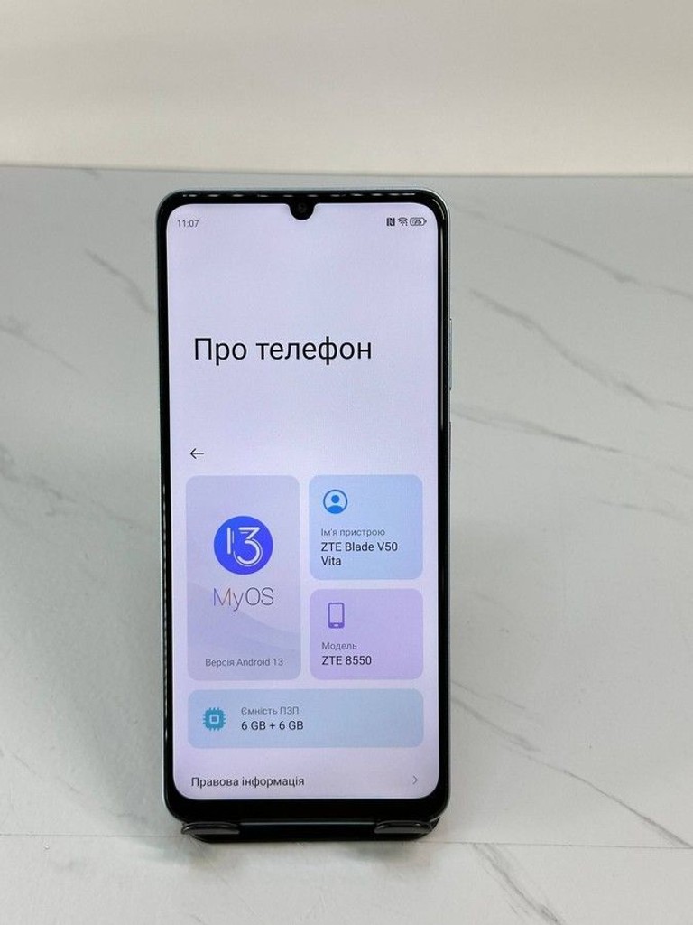 Оголошення Zte Blade V50 Vita 6/128GB Blue Б/У