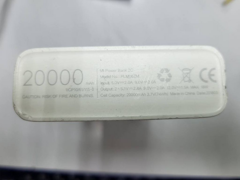 Xiaomi mi power bank 2c 20000mah 18w