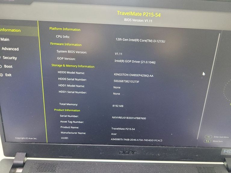 Acer 15/core i3-1215u ddr5/8gb ddr5/hdd *відсутній/ssd 240 gb/*інтегрована Код:01-200829152. Изображение 5