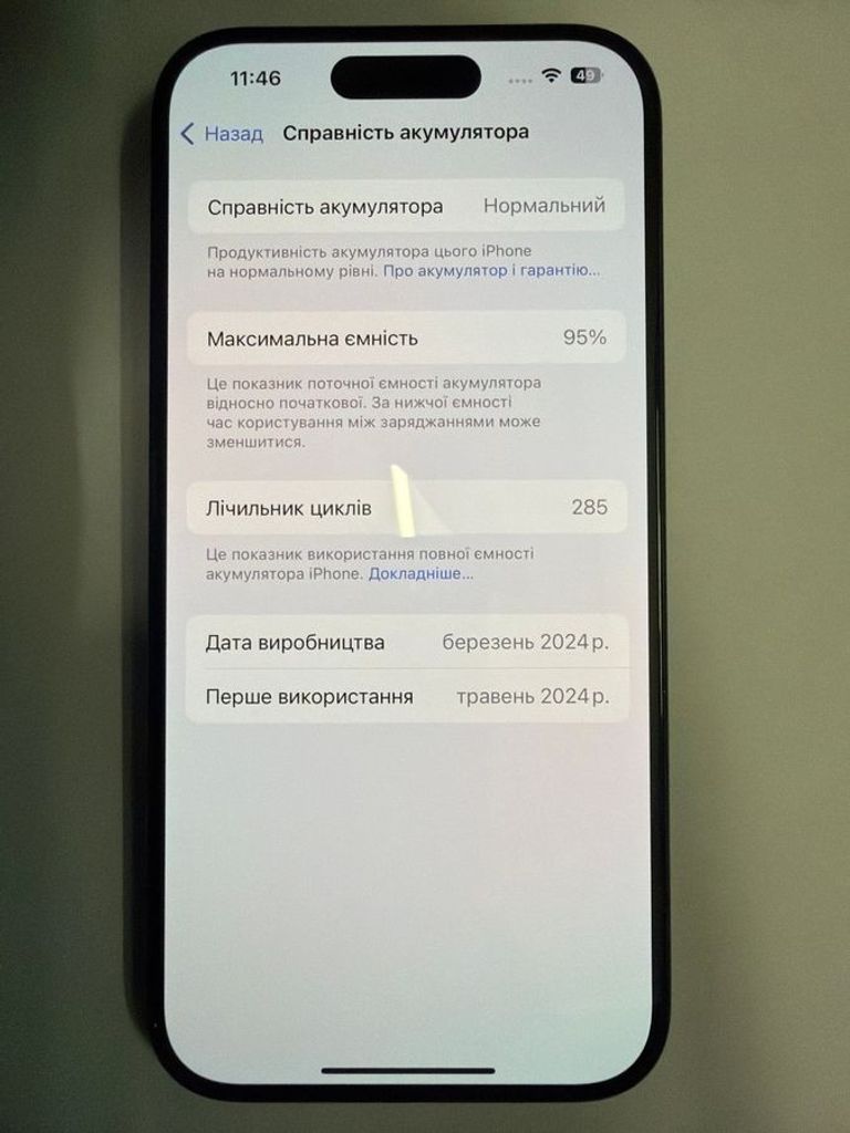 Оголошення Apple iphone 15 pro 128gb Б/У